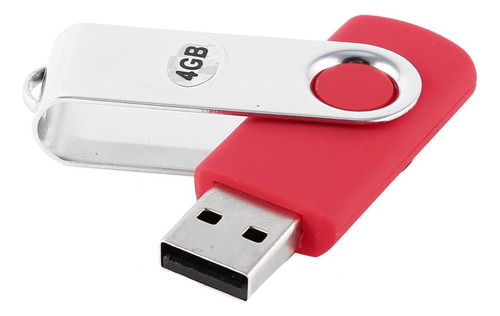 Qtqgoitem Clip Aluminio Rojo Giratorio Usb 2.0 Unidad Flash