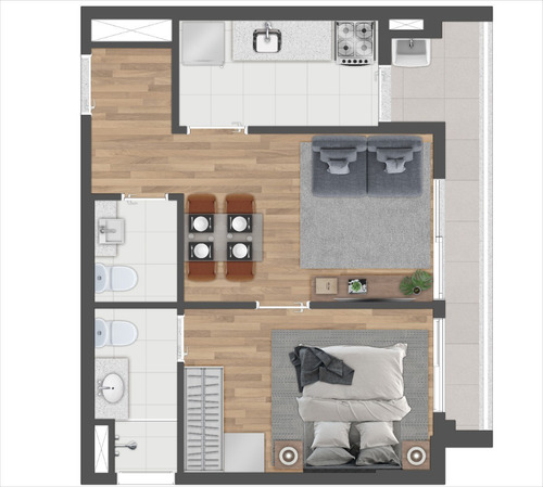 Imagem 7 de 22 de Studio 27m² 351.000 -moema A 600m Do Metro Moema