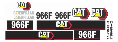 Etiquetas, Pegatina, Calcomanias Caterpillar 966f, Cat Kit