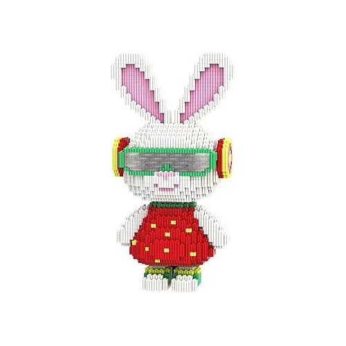 Bdydt Animal Strawberry Rabbit Micro Building Blocks Set368