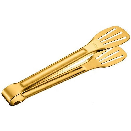 Pinza De Cocina Multiusos 23cm Hielo Fritos Servir Gold 