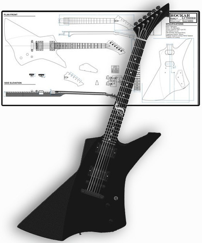 Plano Para Luthier Esp Snakebyte J.hetfield ( A Escala Real)