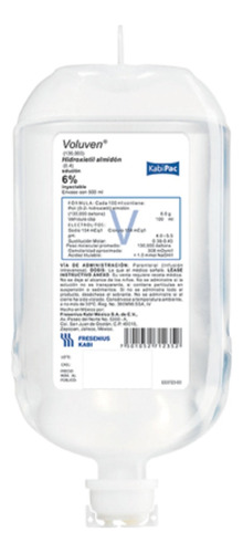 Voluven Hidroxietil Almidón 6%  Frasco 500 Ml Inyectable 