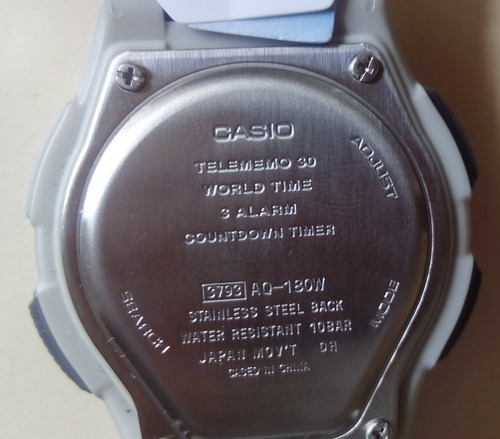 Reloj Casio Original Acero Analogo Digital Aq-180wd-1bvdf