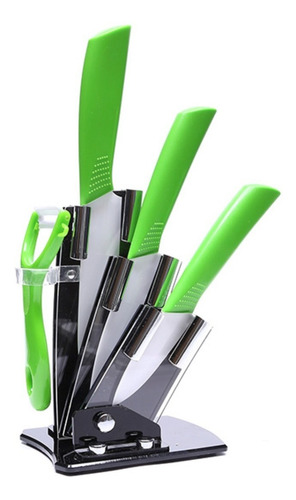 Taco De Cuchillos De Ceramica Set 5 Piezas Sheshu Home