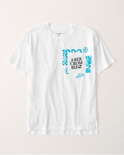 Abercrombie Kids Remera Estampada Con Estampa Logo Original