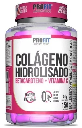 Colageno Hidrolizado Con Vitamina C + Betacaroteno 150 Caps