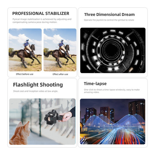 Imagen 7 de 10 de Estabilizador Gopro 11/10/9/8 Insta360 Inalámbrico Osmo Anti