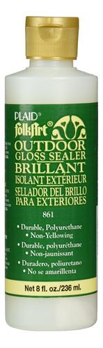 Folkart Sellador Para Exteriores (8 Onzas), Acabado Brillant