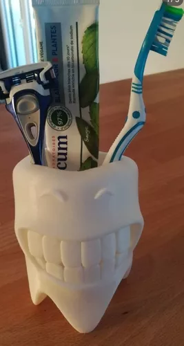 Divertido Porta Cepillos Dientes Forma De Muela Sonriente