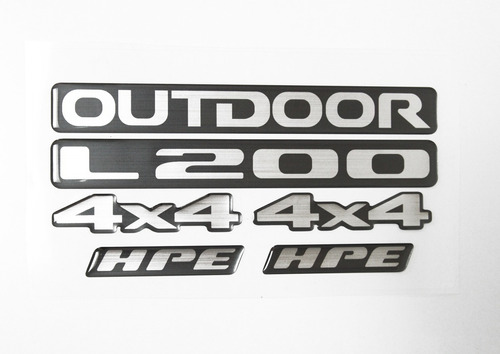 Emblema Adesivo Resinado Mitsubishi L200 Outdoor Hpe 4x4 04
