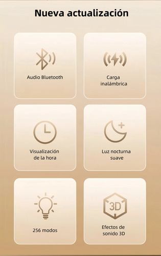 Lámparas De Mesa Con Altavoz Bt Y Carga Inalámbrica Y Alarma