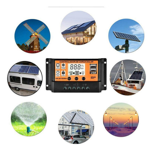 Regulador De Carga Solar Pwm/mppt 100a 12/24v Automático