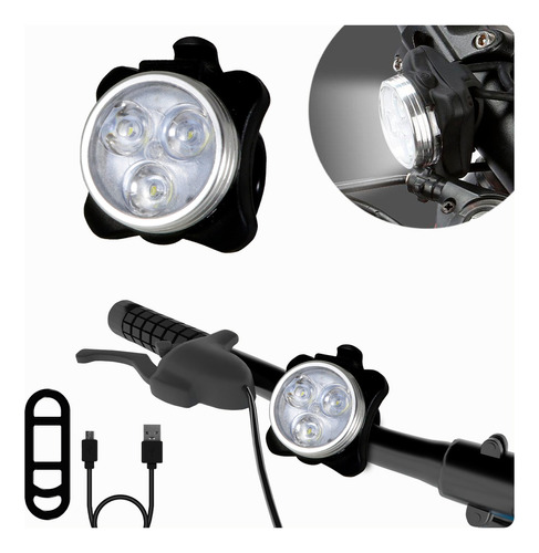 Lámpara Led Frontal Slim Company Para Bicicleta Recargable Usb Impermeable Portátil