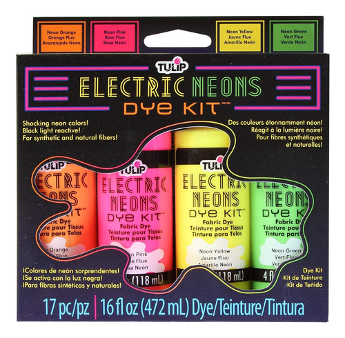 Kit De Tinte De Tela 32714 Fdy Multi Fl Neons, Como Det...