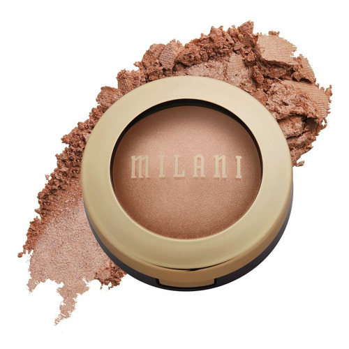 Iluminador Milani Baked Highlighter Tono del iluminador 130 Rosa Italiana Tono del maquillaje Café