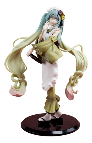 Figura Hatsune Miku Anime Kimono Green Matcha Kawaii 22cm