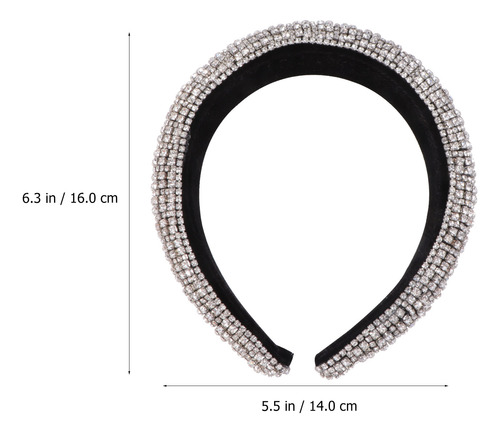 Diadema De Cristal Barroco Plateada Con Diamantes De Imitaci