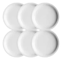Comprar 6 Platos Playos Línea Recta, Verbano - Bazar Colucci