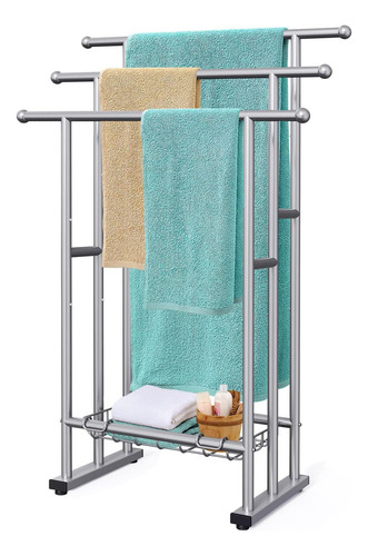 Estante De Toalla De Pie Para Manta De Baño Escalera Argén