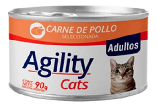 Lata Agility Pollo 90gr Gato