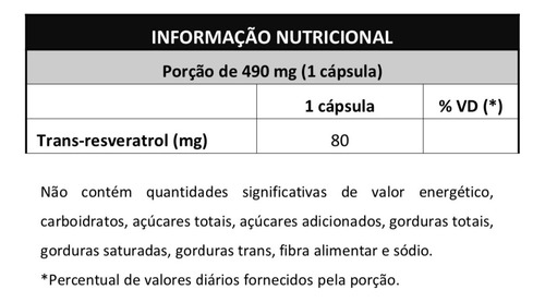 Trans Resveratrol - 490 Mg Por Capsulas / 30 Cáps - Ekobé Sabor Sem Sabor