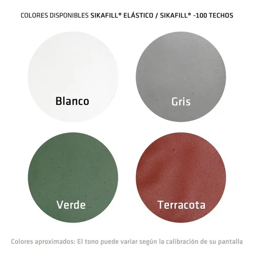Membrana Liquida Sikafill Elástico 4kg Diversos Colores Blanco