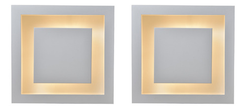 Kit 2 Lustre Plafon Embutir 60x60 Branco Para Cabeceira
