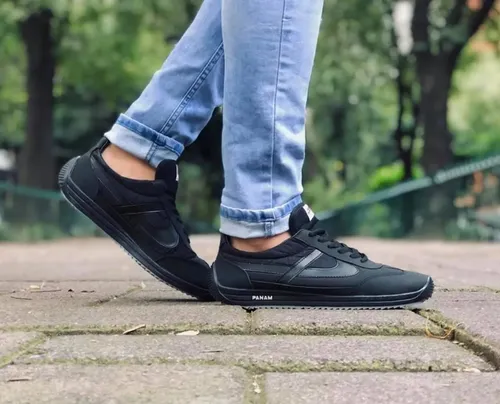 Tenis panam negros sales