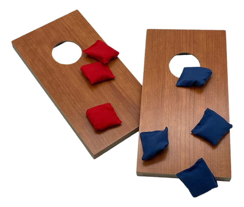 Juego De 2 Piezas De Madera De Escritorio Cornhole, Juego Al