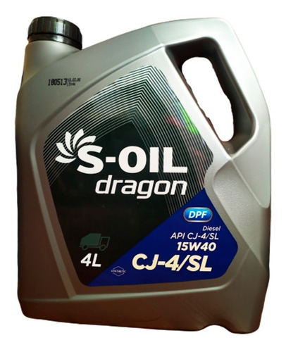 Imagen 1 de 6 de Aceite Sintético Diesel 15w-40 Cj-4, S Oil Dragon, Coreano.