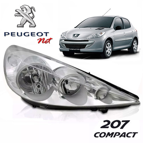 Optica Derecha Peugeot 207 Compact 2015 Calidad Original