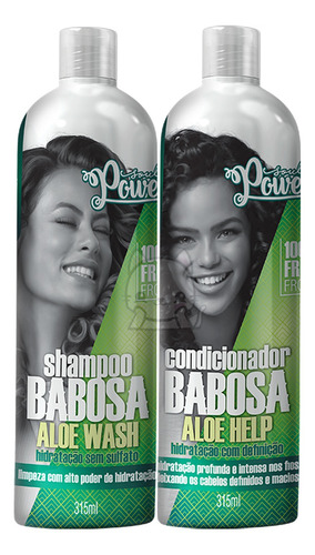 Kit Soul Power Aloe Cream Babosa - Shampoo + Condicionador