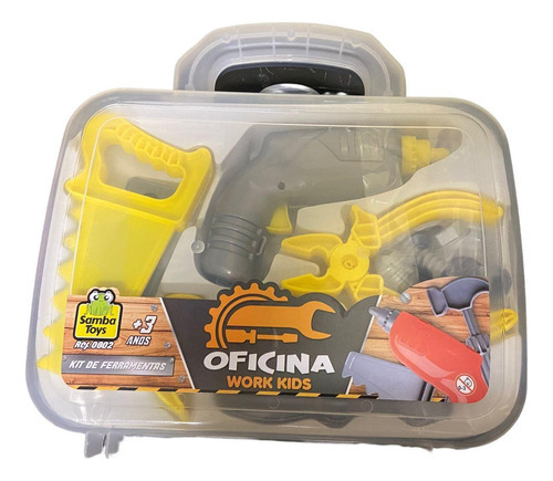 Brinquedo Maleta Kit Ferramentas Oficina 12 Peças Meninos