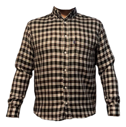 Camisa Cuadros Hombre M-larga, Algodón Reg-fit, Casual, Moda