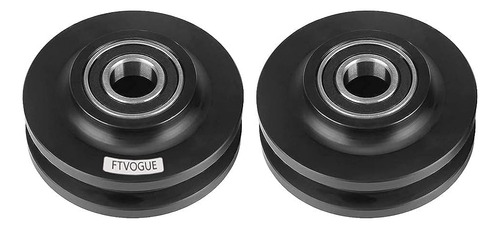 Ftvogue 2pcs U-groove Guide Wheel Polea Roller Bearing Slidi