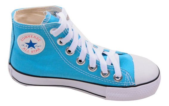 all star cano alto azul turquesa