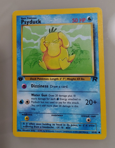 Card Psyduck 65/82 Pokemon Rara (Usado)