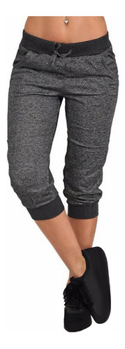 Pantalones S Para Mujer, Estilo Capri Casual, Con Cordón, Pa