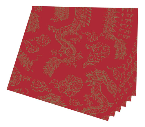 6x Papel De Regalo De Año Nuevo Chino Papel De Regalo