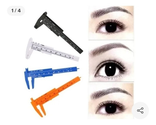 Imagen 2 de 2 de Vernier O Calibrador Plásticos Ideal Para Cejas.