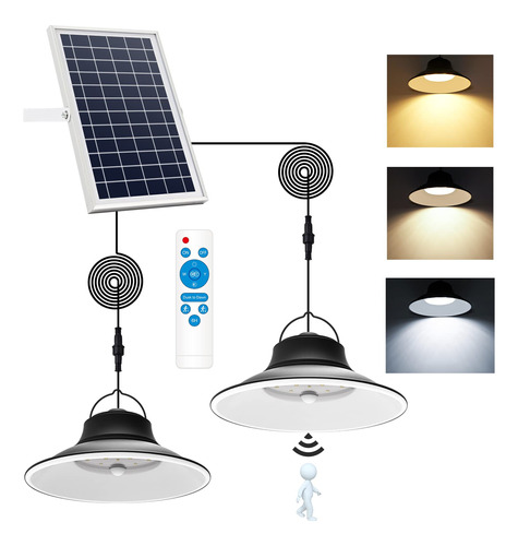 Niorsun Lmpara Colgante Solar, Luz Con Sensor De Movimiento