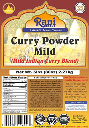 Rani Curry En Polvo Suave (mezcla India Auténtica De 10 Espe