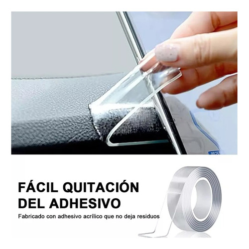 Wv Cinta Nano Tape Transparente De Doble Cara De 5 M X 3 Cm