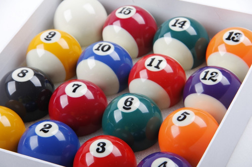 Bolas De Pool Caja Con 16 Bolas De Resina 5,7 Cm