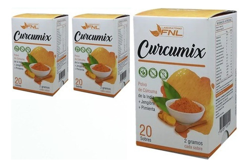 Curcumix 3x20 sobres C/u cúrcuma vitamina C jengibre pimienta