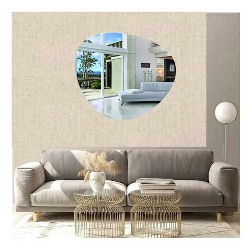 Espelho Orgânico Autoadesivo Lapidado 60x50cm Cor da moldura sem moldura