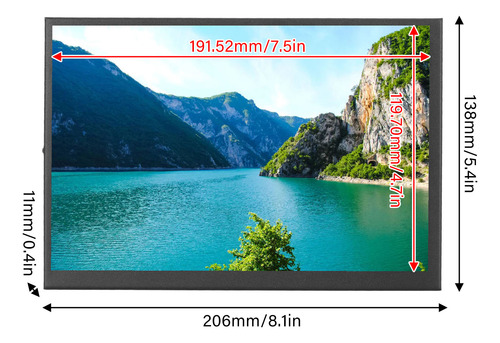 Monitor De Pantalla Táctil Lcd Pantalla Táctil De 8.9 Pulgad