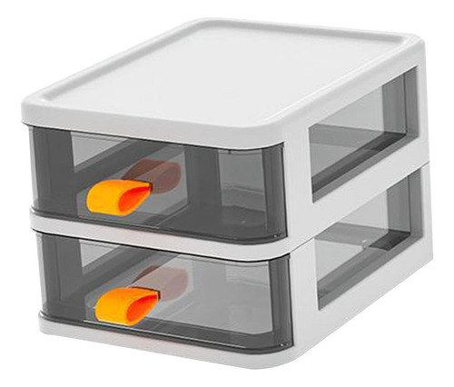 Caja De Almacenamiento De Mesa, Organizador 2 Capas Blancas