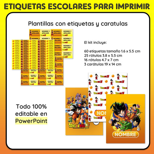 Kit Imprimible Etiquetas Escolares